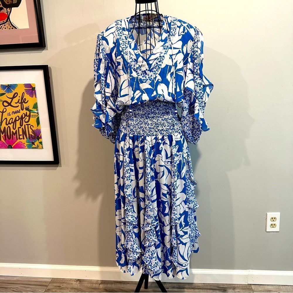 Vintage Assorti Floral Ruffle Dress by Susan Freis